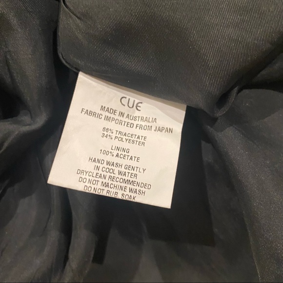 CUE Classic Black Satin One Shoulder A-Line Dress Formal Elegant Cocktail Size 8 - Picture 9 of 11